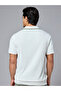 The Snowfall White Cotton Polo with Subtle Zip Comfort Fit - 9
