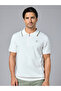 The Snowfall White Cotton Polo with Subtle Zip Comfort Fit - 5