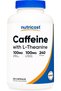 Caffeine with L-Theanine, 100mg of Each, 240 Capsules, 240 Servings - Non-GMO and Gluten F
