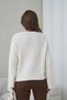 Women's Crew Neck Pocket Button Detail Draped Thessaloniki Knitwear Jacket Hi00101 - 8
