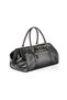 Black Croco Patterned Leather Sports and Travel Bag - Large Size Luggage Bag with Adjustable Shoulder Strap