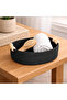 Hand Knitted Black Organizer Basket, Wicker Basket, Bathroom Organizer Basket – 26 X 14 X 9 cm