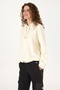 Women's Cream Hooded Sweatshirt 50309464-Vr256 - 3