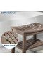 مقعد استحمام مصنوع من البولي إيثيلين عالي الكثافة مع رف تخزين - سعة 330 رطلاً، سطح مانع للانزلاق، للاستحمام - 3