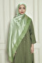 Veine Premium Viscose Shawl – Natural Crinkle Texture, Shimmering, Flowy, Stylish and Elegant Posture – Beige Khaki - - 3
