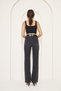 Women's High Waist Stretchy Straight Leg Jeans with Slit Detail - 4