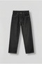 Men's Baggy Fit Lace-Up Waist Jean Pants Black