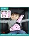 Children Car Seat Belt Adjuster＆Covers, Kids Seatbelt Cover Pads for Neck Support, Toddler Safety Shoulder Positioner, Head-Rest Seatbelt Pillow for Travel＆Driving, Set of 2