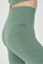 Seamless Women's Light Green Melange- Tights - 5