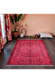 Red Oriental Patterned Rug – Non-Slip Base, Washable, Living Room & Sitting Room - 2