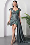 Sweetheart Neckline Bust Skirt Beading Detail Evening Dress 1870