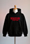 Stranger Things Printed Cotton 3 Thread O Oversized K Hooded Sweatshirt