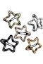 Star Tic Tac Hair Clips (Pack of 5 Big & 5 Small Clips Combo) (CHECKERED)