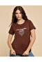 Typography Print T-Shirt with Crew Neck and Short Sleeves