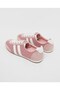 Women Pink Textured Lace Up Sneakers - 5