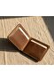 Genuine Leather Men's Card Holder Wallet Real Leather Stylish Pocket Size Brown - 4