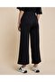 Solid Wide Leg Pants with Elastic Waist - 4