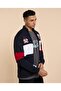 Color Block Jacket with Zipper Closure - 3
