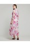 Floral Print Shirt Dress with 3/4 Sleeves - 4