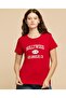 Typography Print T-Shirt with Crew Neck and Short Sleeves