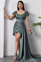 Sweetheart Neckline Bust Skirt Beading Detail Evening Dress 1870 - 4
