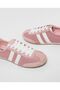 Women Pink Textured Lace Up Sneakers - 3