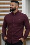 Slim Fit Narrow Fit Gabardine Lycra Washed Denim Fabric Men's Shirt