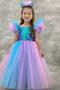 Sequined Mermaid Tutu Evening Dress for Girls and Hair Accessory - 2
