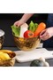 3-Piece Stainless Steel Gold Forged Korean Style Mixing Bowl 20-24-28 cm Gold - 2