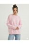 Women's Soft Soft Textured Oversized Casual Crew Neck Sweater - 2