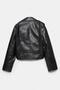 Suni deri biker ceket - 8