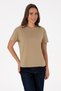 Women's Khaki Crew Neck T-Shirt 50320031-Vr027 - 3