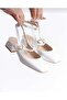 Patent Leather Open Back Square Toe Short Heel Daily Comfortable Ballerina Women's Heeled Shoes - 3