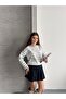 Women's Crew Neck Long Sleeve Striped Tunic - 7
