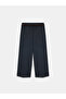 72254 Belted Culotte Trousers-Dark Blue - 6