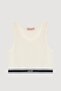 Tire Detailed Tank Top Ecru - 4