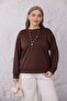 Plus Size Crew Neck Basic Sweatshirt