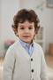 Unisex Children's Transitional Button Cotton Knitwear Cardigan 2-8 Years Old Domestic Production - 3