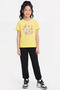 3-Piece Assorted Print Detailed Crew Neck Girls' 6-Piece Top and Bottom Set - 4