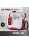 AirPods Pro 3 Case with Phone Stand &Cleaner Kit Protective Cover| TPU + PC Hybrid Cover- Red - 3