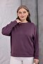 Plus Size Crew Neck Basic Sweatshirt - 5