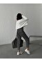 Bacak Lazer Yirtik Kar Snow Black Mom Jeans - 7