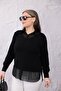 Plus Size Shirt Collar Blouse - 4