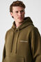 Marshallhoodie men's cotton fleece-lined embroidered relaxed fit khaki tracksuit set - 4