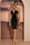 Crossed Velvet Strap Dress - 3