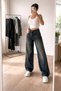 Avril Baggy Acid Wash Brown Tint Buckle Detail Loose-Fit Baggy Jeans Denim - 3