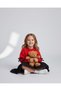 Girl's Sweat Suit with Ribbon Detailed Skirt - 3