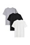 3-Piece Circular Neck Relaxed Fit T-Shirt - 2