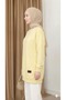 Women's Crew Neck Hijab Slit Embroidered Tunic Sweatshirt - 2