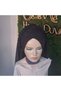 Black Glitter Striped Veil Model Ready-Made Turban Ready-Made Shawl Evening Dress Shawl